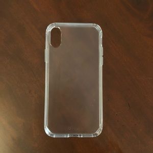 Clear hard plastic iPhone X case